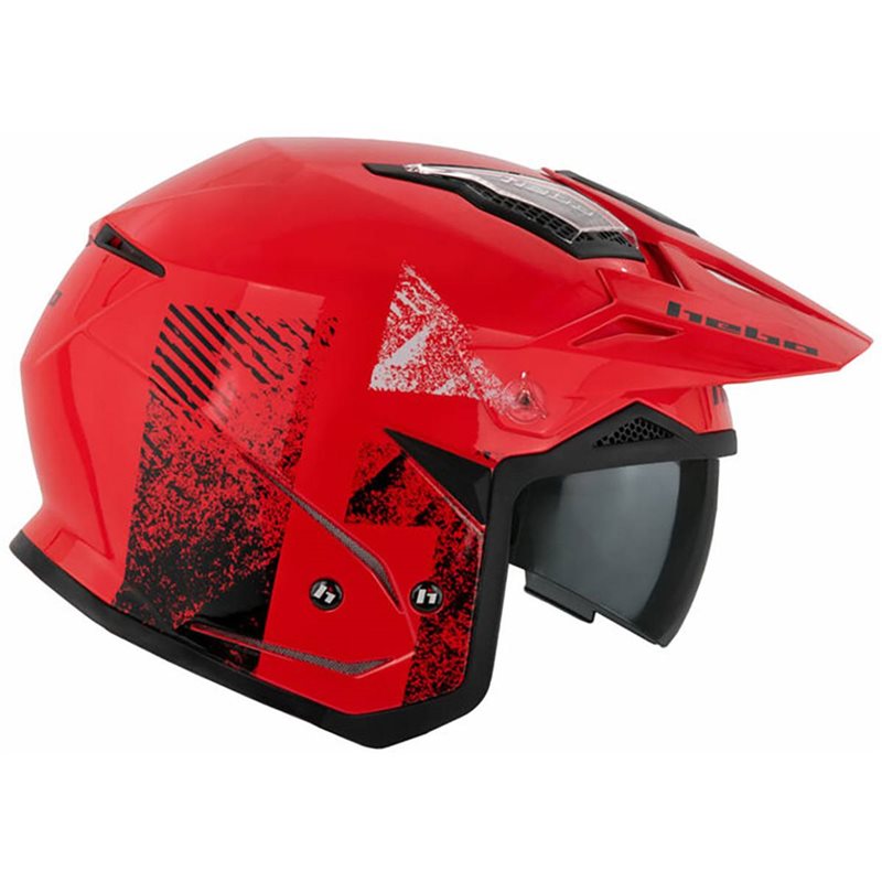 Hebo Zone 5 H Type Trials Helmet (Red) The Visor