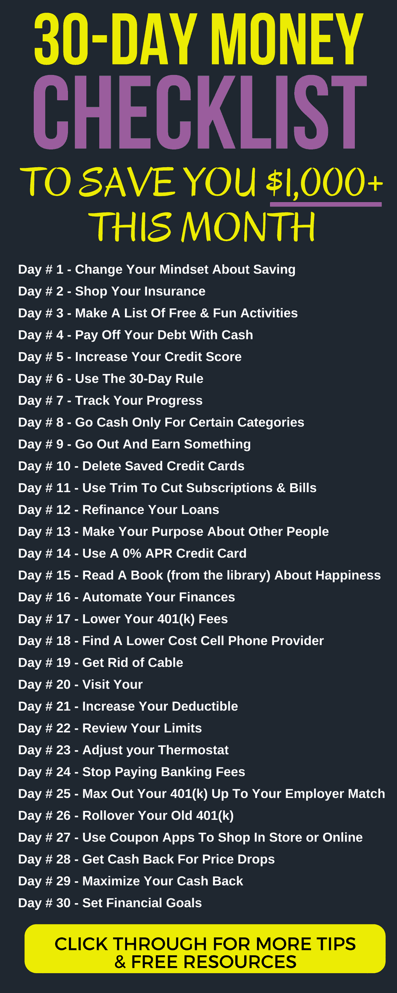 How To Save 1,000 In A Month A 30Day Money Challenge