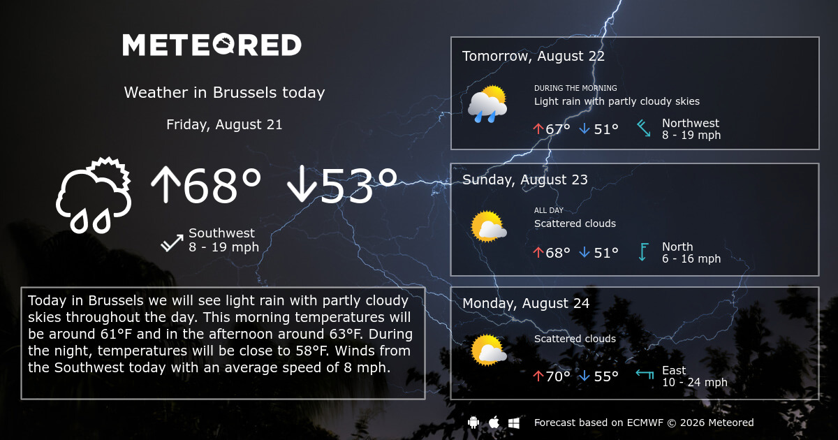 Brussels Weather 14 days Meteored