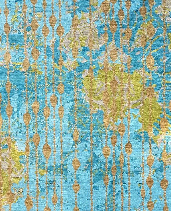 240 x 170cm Ruby Rooms Light Turquoise & Caribbean Blue The Weave