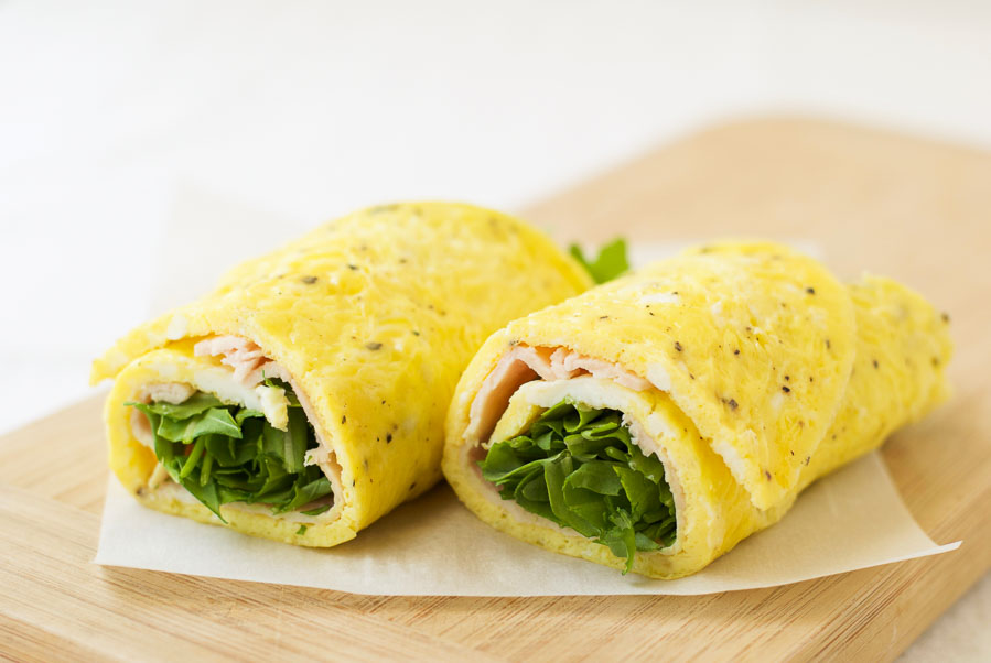 Turkey Arugula Omelet Roll The Wholesome Fork