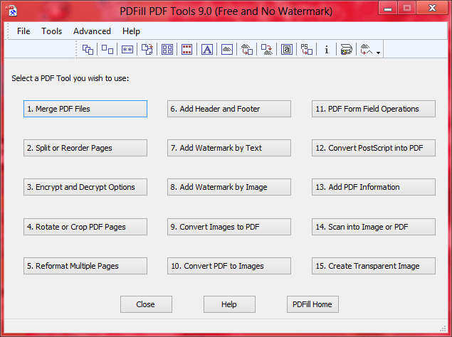 PDFill PDF Tools Free 15.0 Build 4 dobreprogramy