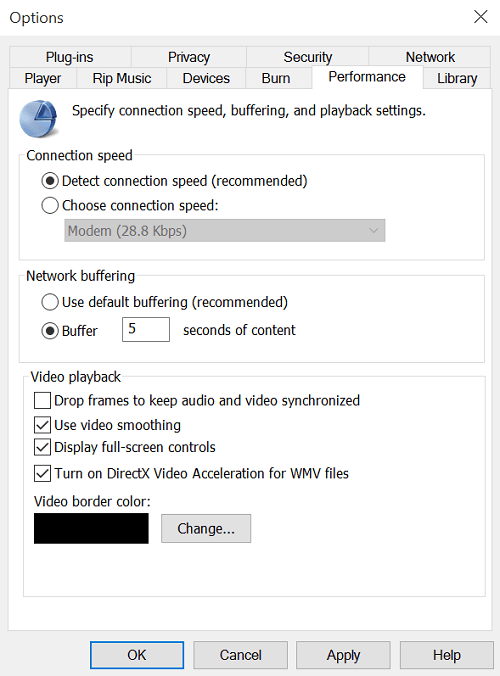 Increase Video Streaming speed on Windows Media Player