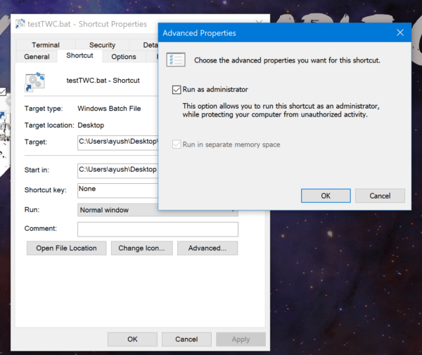 How to run Batch file as Administrator without prompt in Windows 11