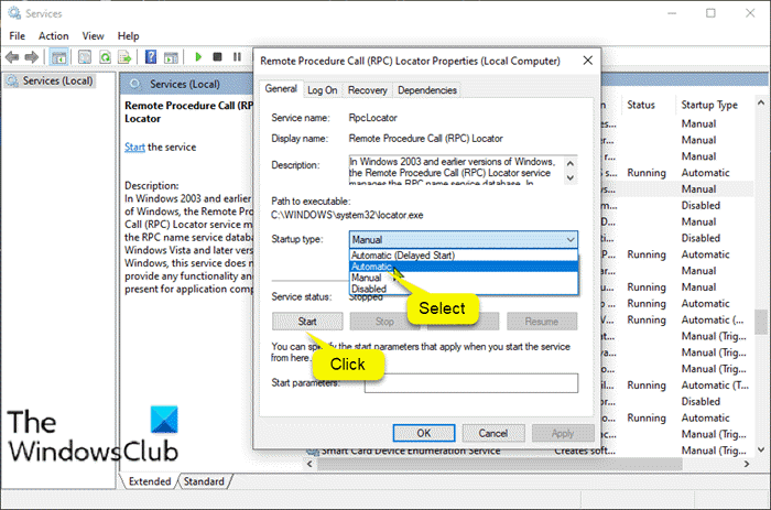 Fix The RPC server is unavailable error in Windows 10