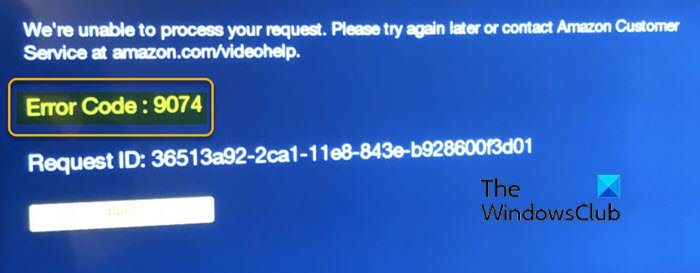 How to fix Amazon Prime Video error codes 1060 and 9074