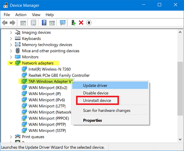 There are no TAPWindows adapters installed on this system