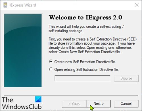 Convert PowerShell script (PS1) file to EXE with IExpress in Windows