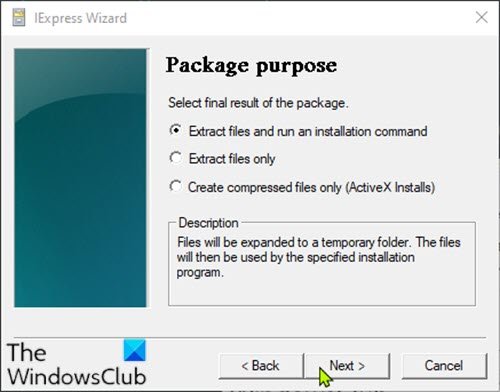 Convert PowerShell script (PS1) file to EXE with IExpress in Windows