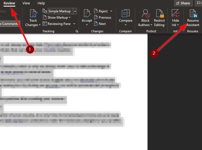 How to use LinkedIn Resume Assistant in Word