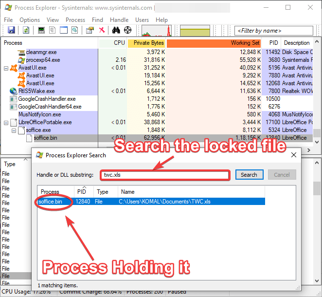How to tell which Process is locking or using a File in Windows 11/10?