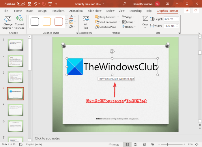 How to create a Mouseover Text Effect in PowerPoint