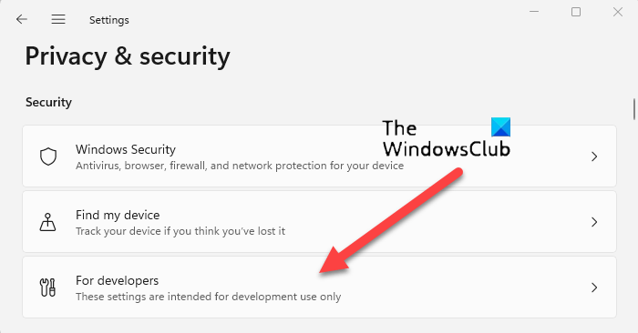 How to disable or enable Developer Mode in Windows 11/10
