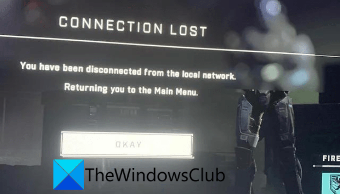 You have been disconnected from the local network Halo Infinite