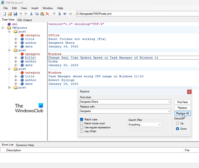 Best free XML Editor Software for Windows computers