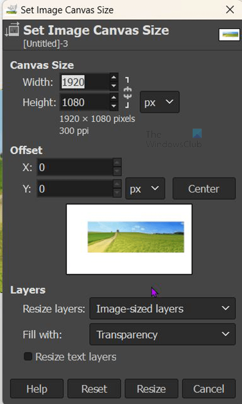 How to resize images in GIMP