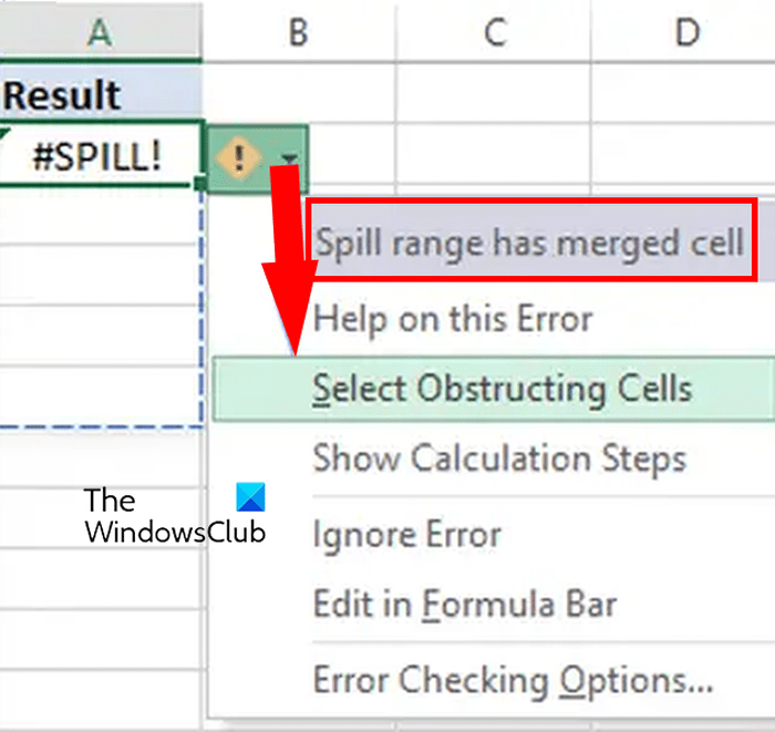 How to fix SPILL! error in Excel?