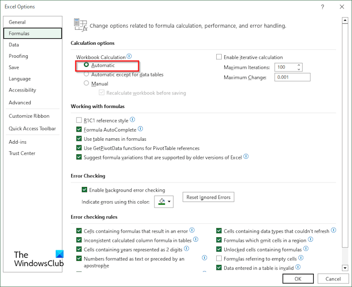Excel не вычисляет формулы автоматически (исправлено) ZanZ