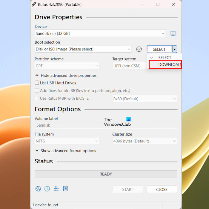 How to install and use Rufus software on Windows PC
