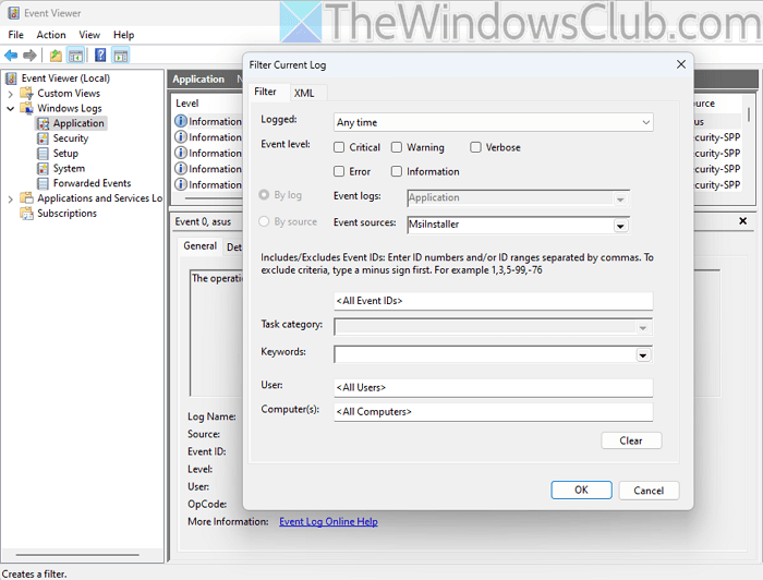 How to check Software Install or Uninstall History in Windows 11