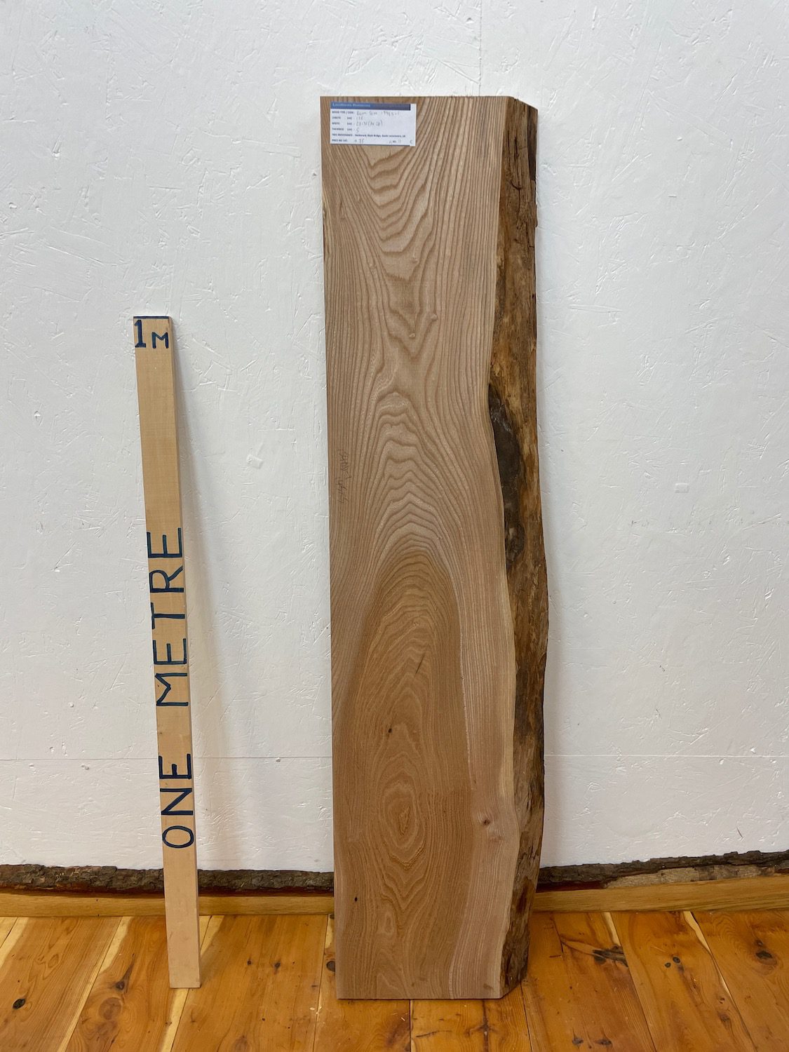 ELM Single Waney Natural Edge Board 1546D1