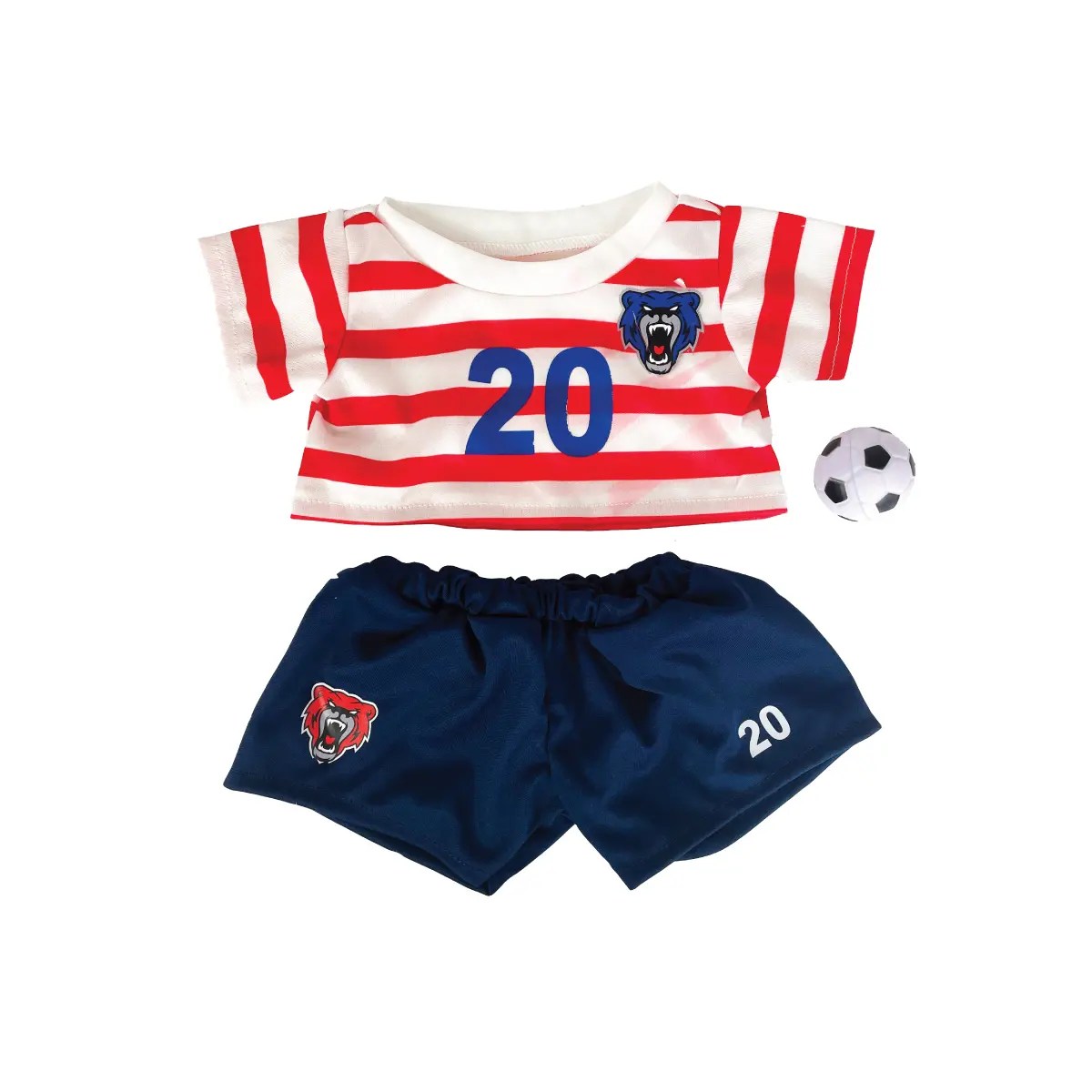 16" Red Soccer Outfit NEW STYLE The Zoo Factory