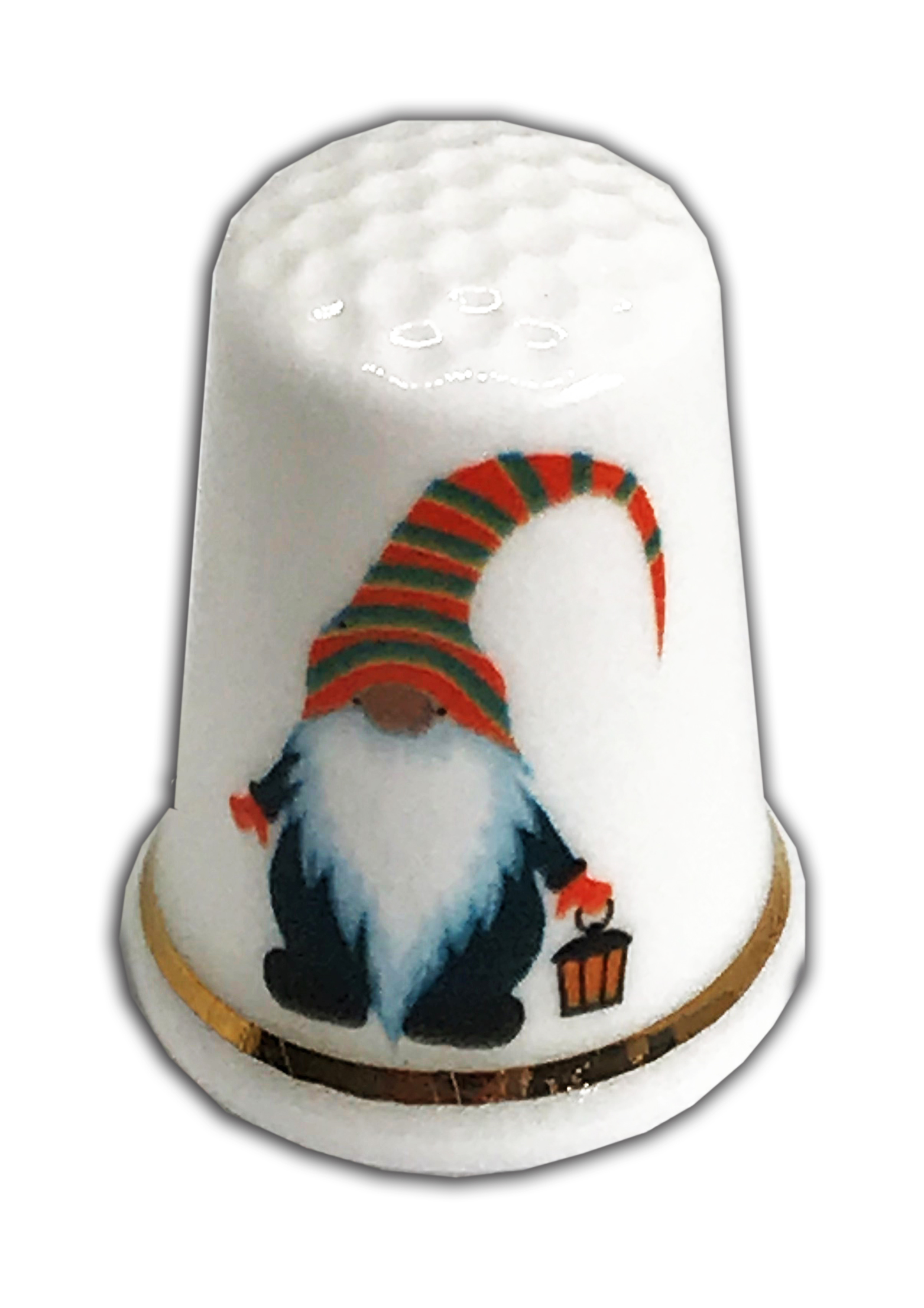 Christmas Scandinavian Gnome or Gonk Personalised Thimble The Thimble