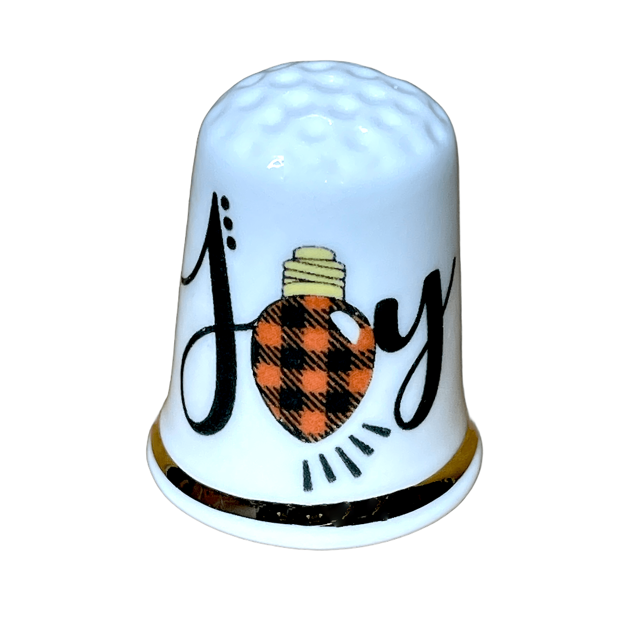 Personalised Christmas Joy Thimble The Thimble Guild