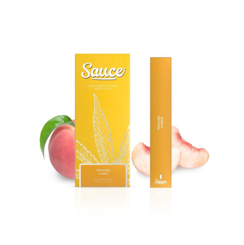 Sauce Bar Peaches Hybrid Disposable 1gram 1000mg Thin Air Nursery