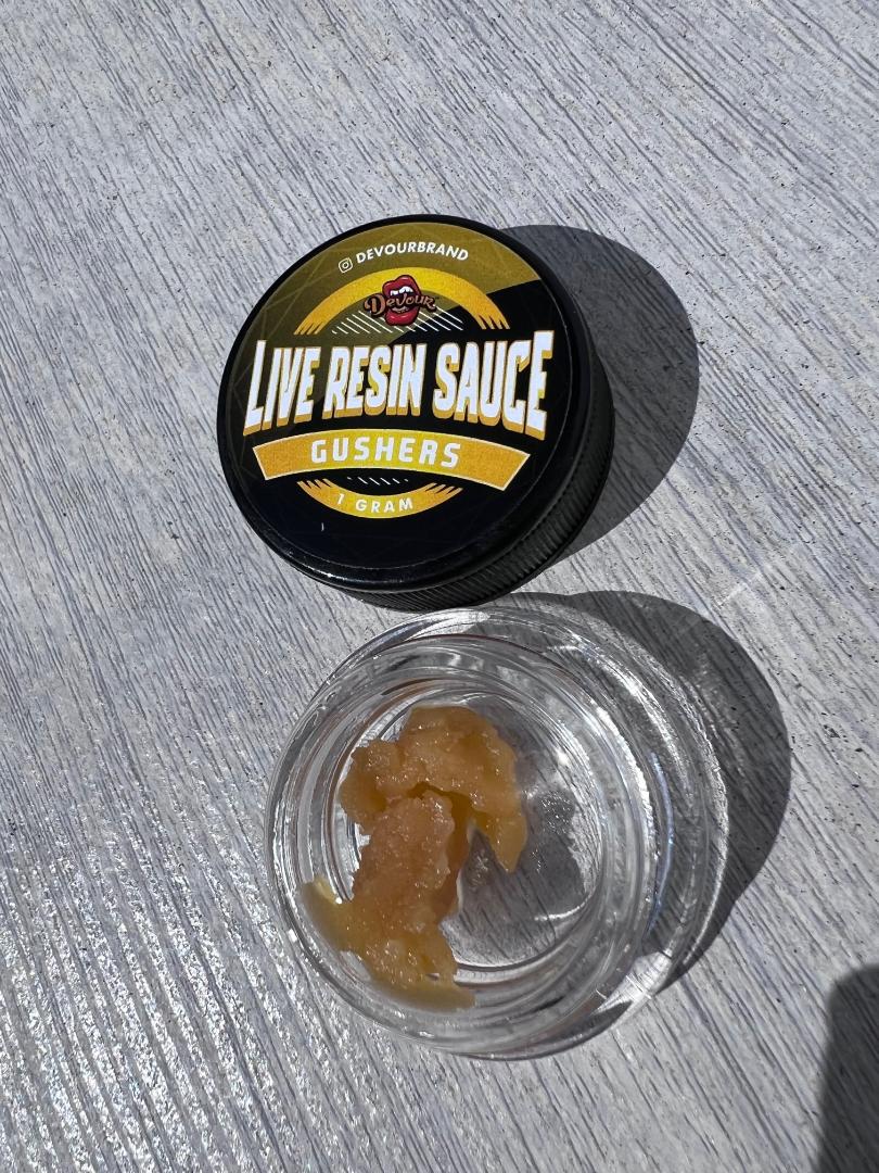 DevourBrand Gushers Live Resin Sauce 1G Thin Air Nursery