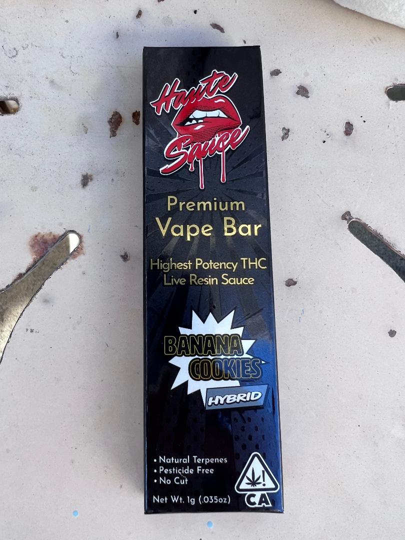 Haute Sauce Disposable Banana Cookies 1 Gram Hybrid Thin Air