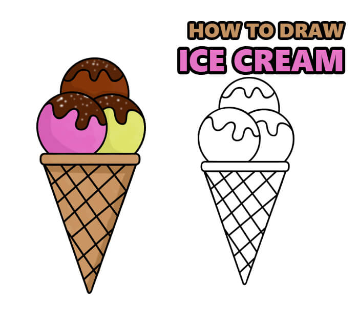 Top 32+ Photos how to draw ice cream for kids Stunning