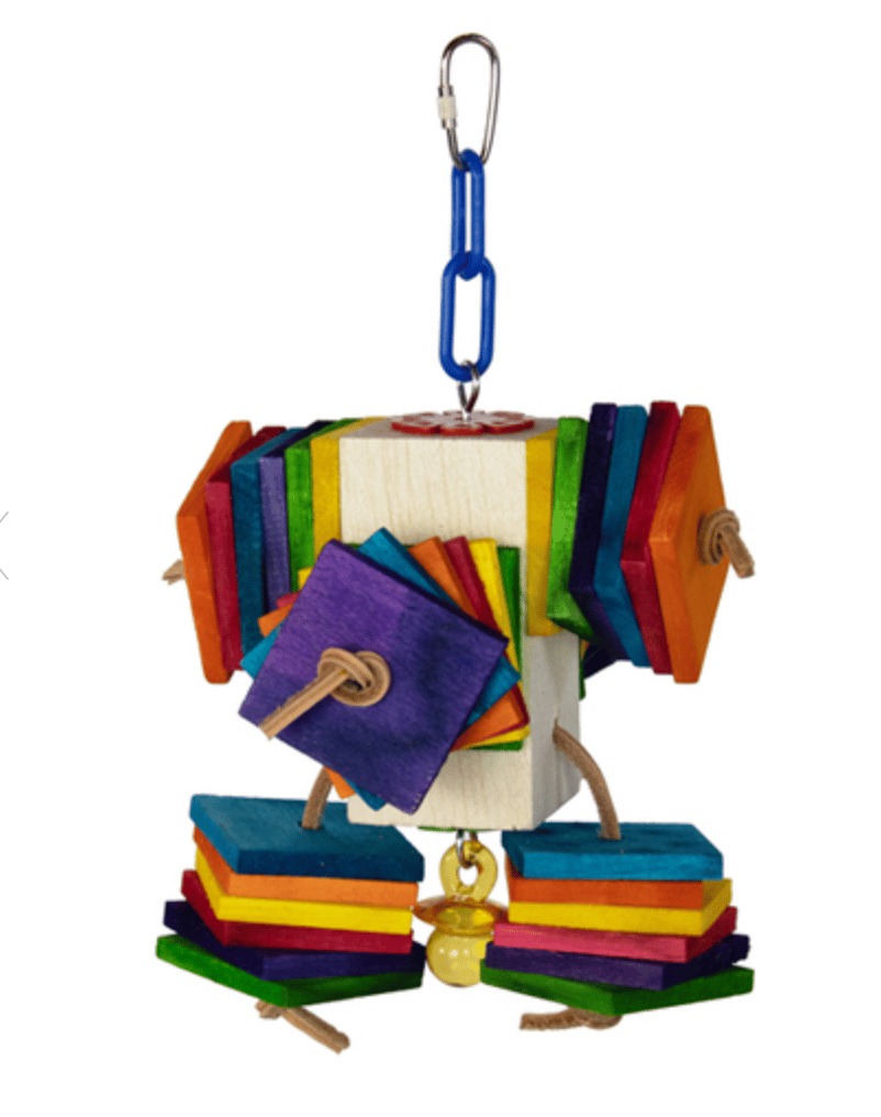 Super Bird Creations Balsa Block Buster Soft Wood Toys Caiques, Small