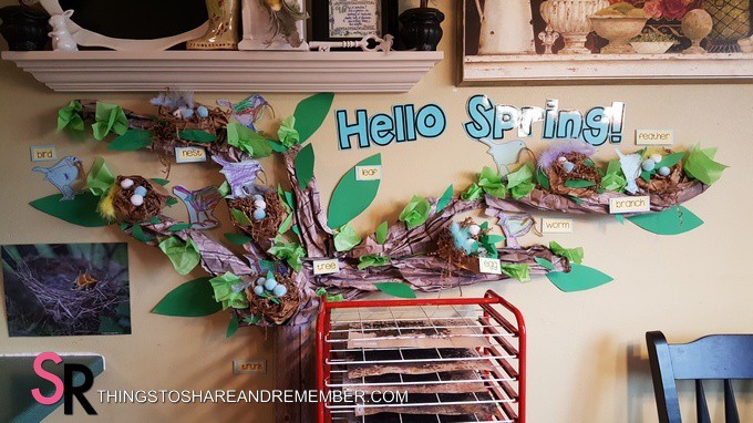 Hello Spring Tree Wall Display