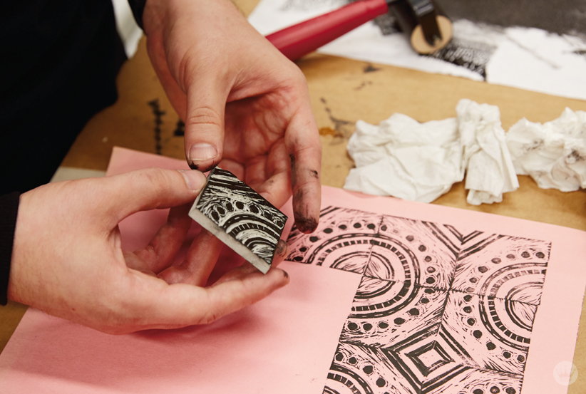 Block printing basics How to create patterns Think.Make.Share.