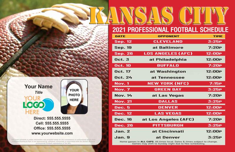 Kansas Football Schedule Postcards