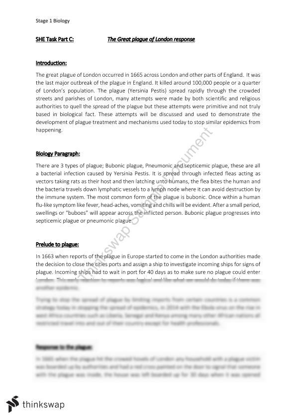 Science as a Human Endeavour "How responses to biological disasters