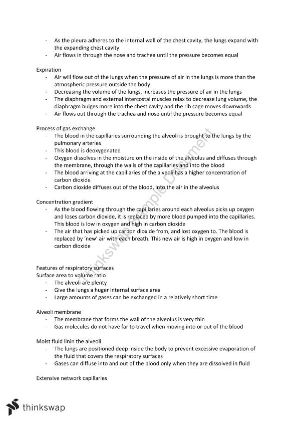Human Biology Semester 1 Notes Human Biology Year 11 WACE Thinkswap