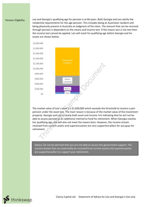 Statement of advice FINS3637 Wealth Management Advice UNSW