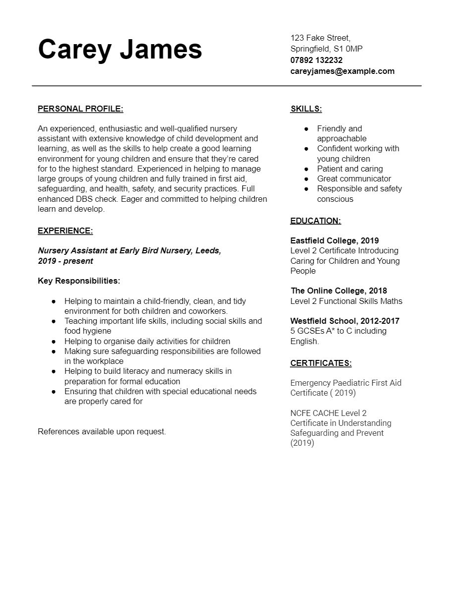 How to a Nursery Assistant Free Careers Advice