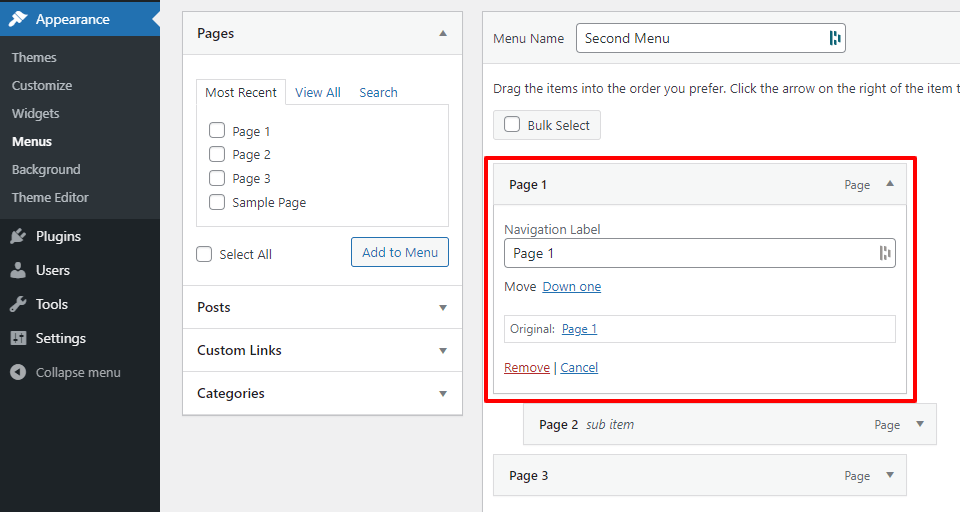 How to Add / Edit Menus in WordPress