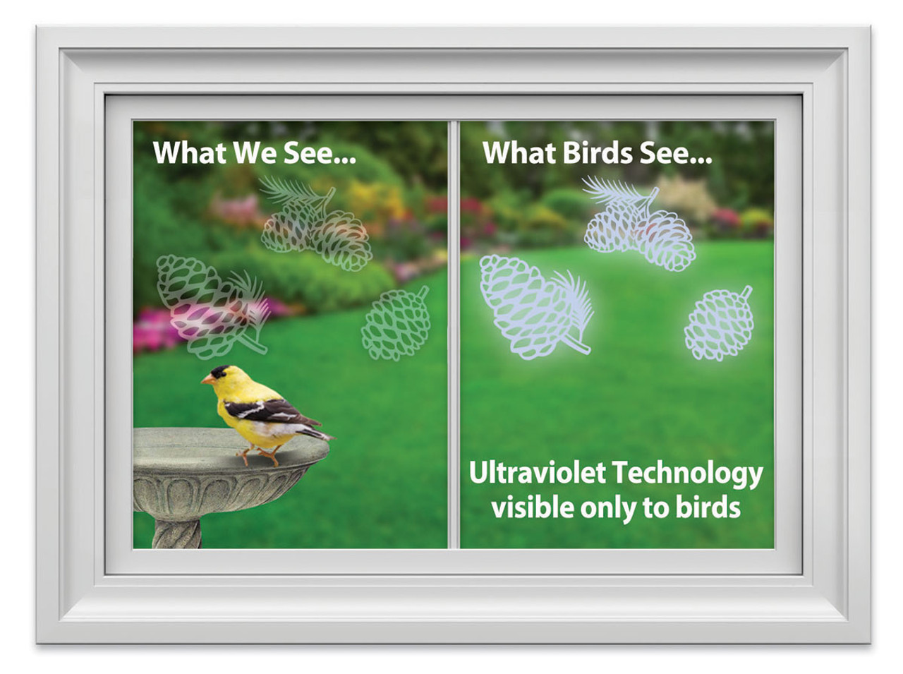 WindowAlert Bird Window Decal Prevent Bird Window Strikes(5 decals