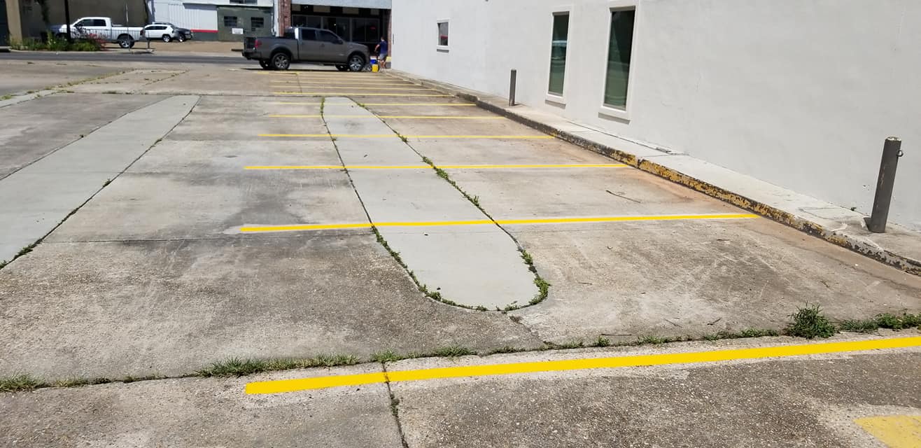 New Iberia, LA Business Parking Lot Striping Third Coast Maintenance