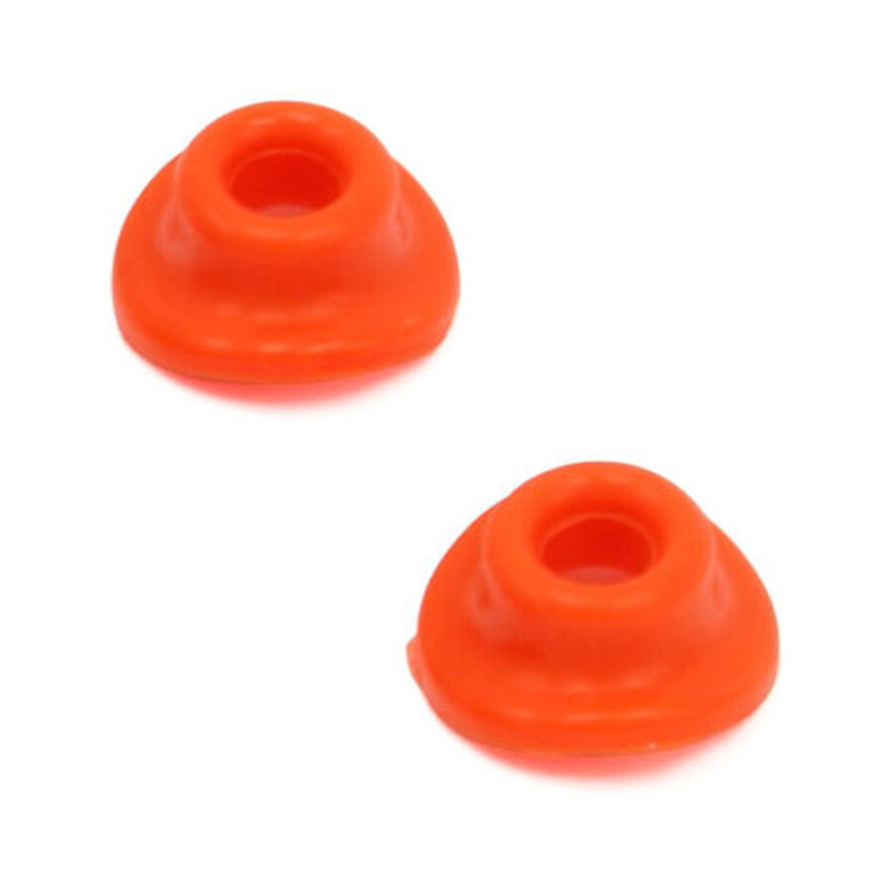 PAIR ORANGE Rubber Motorcycle Motocross Tyre Tire Valve Stem Grommets
