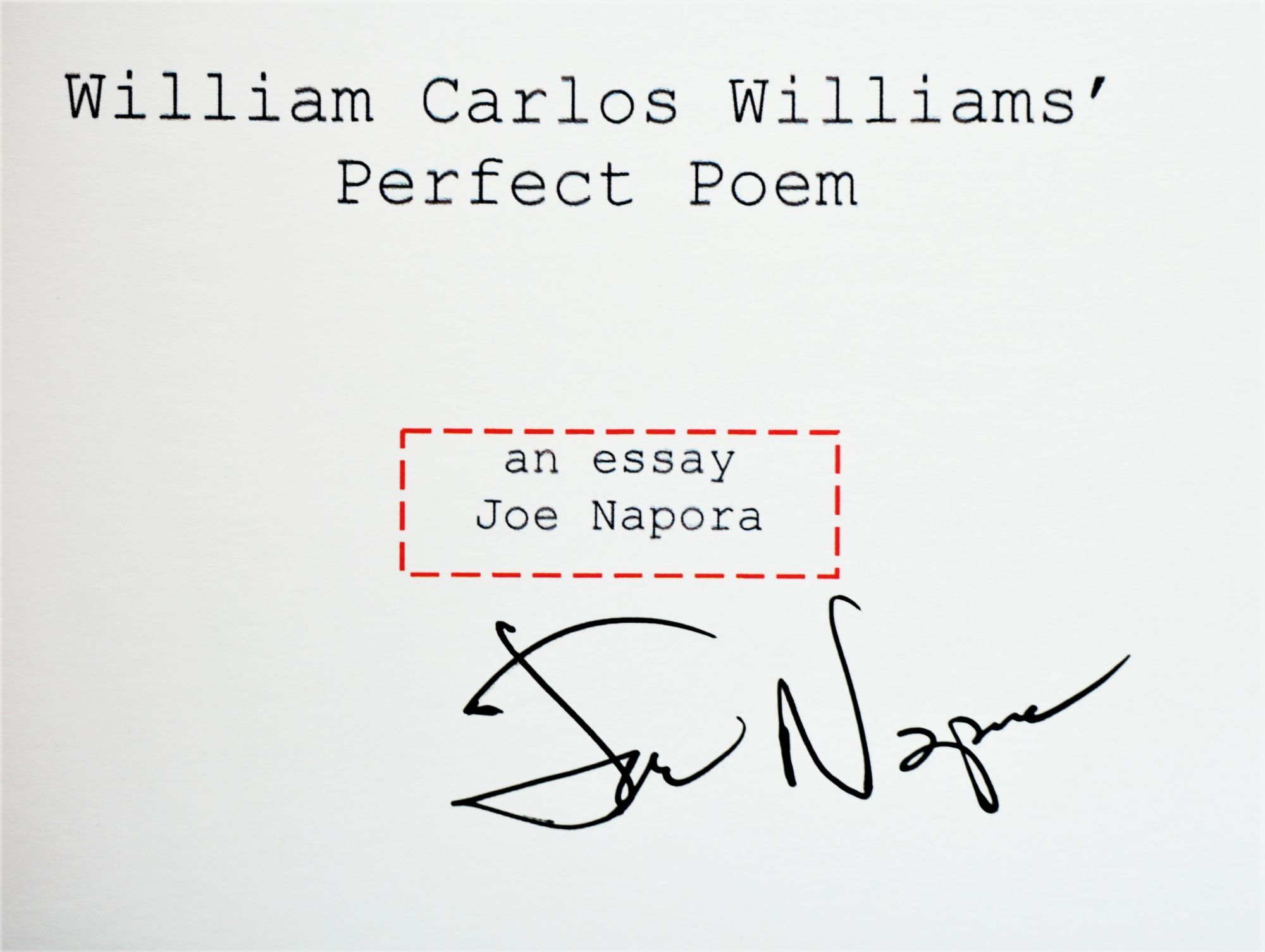 The Re a d Wheelbarrow William Carlos Williams' Perfect