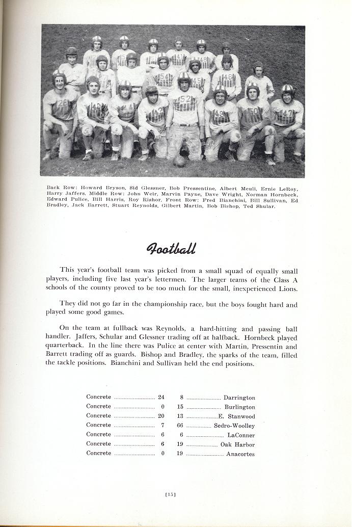 Concrete High School 1944 Annual Concrete Skagit, WA