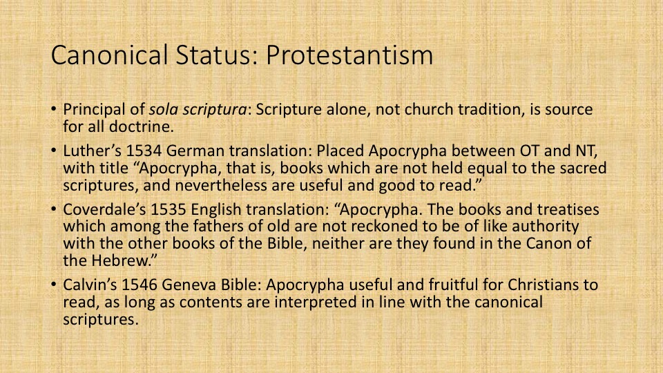 Apocrypha and the Intertestamental Period Lesson I