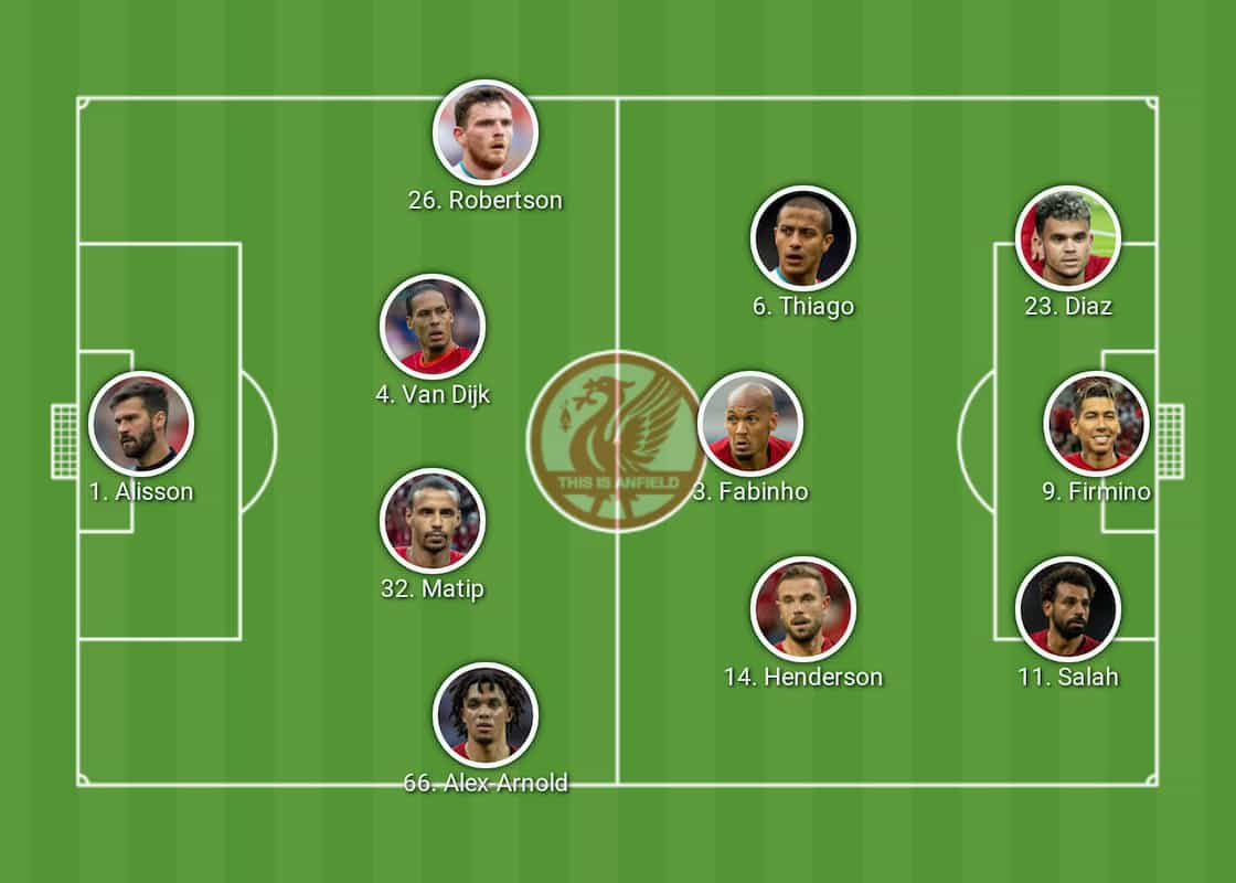 2 Liverpool lineups vs. Fulham with Firmino or Nunez decision