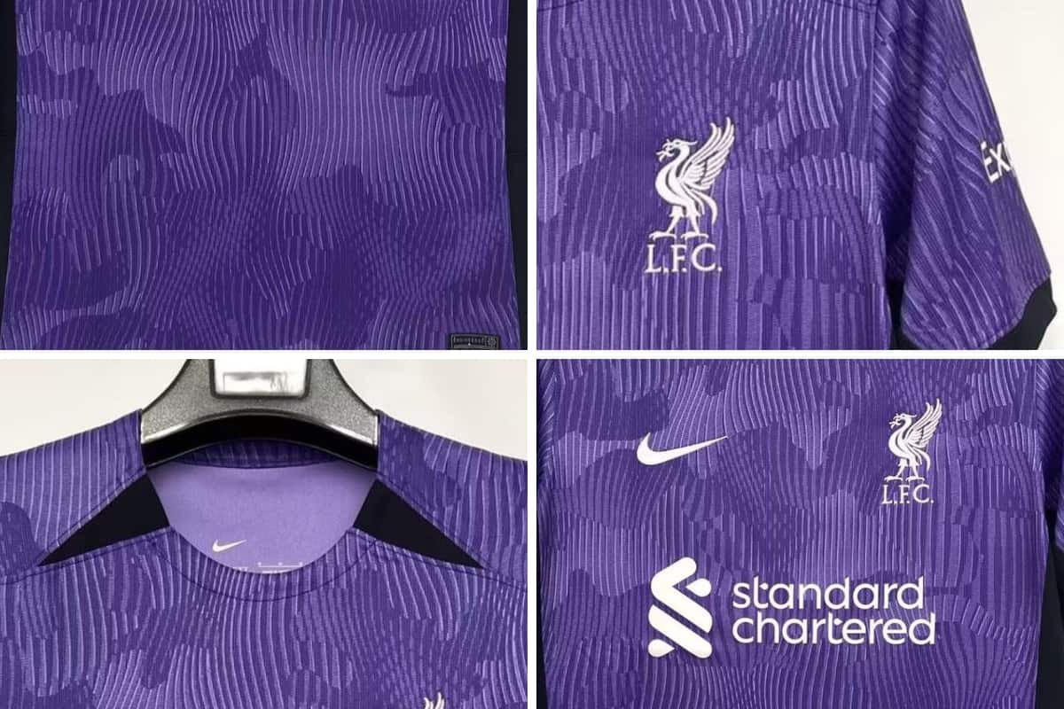 Full Liverpool third kit for 2023/24 with purple shorts now leaked