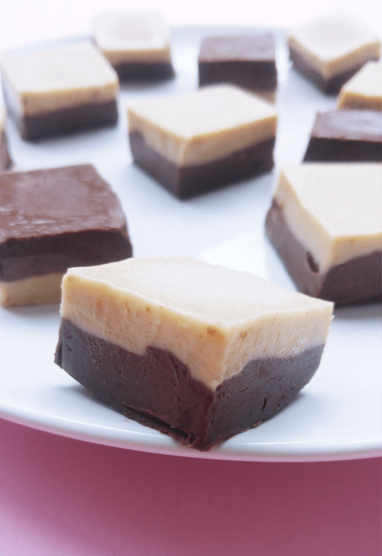 Vegan chocolate peanut butter fudge with 5 ingredients